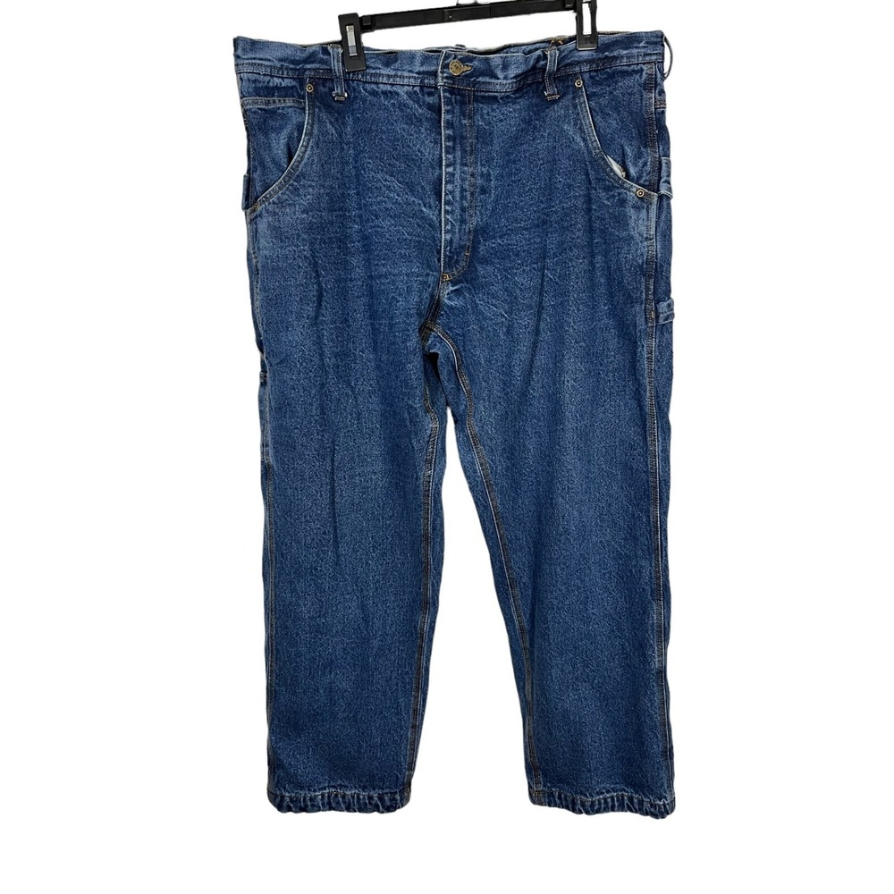 Key Polar King Men's Flannel Lined Denim Carpenter Work Jeans 40x30